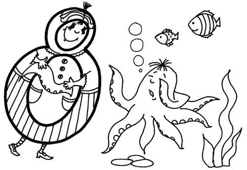 Math Octopus: funny octopus nursery